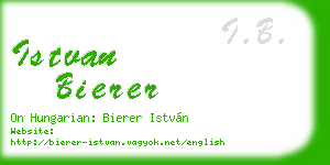 istvan bierer business card