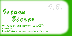 istvan bierer business card